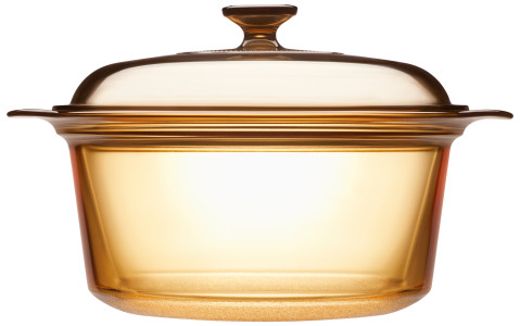 3.5L Covered Stockpot Amber Out Of The Box